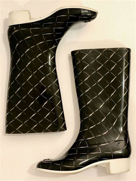chanel rain boots size 37